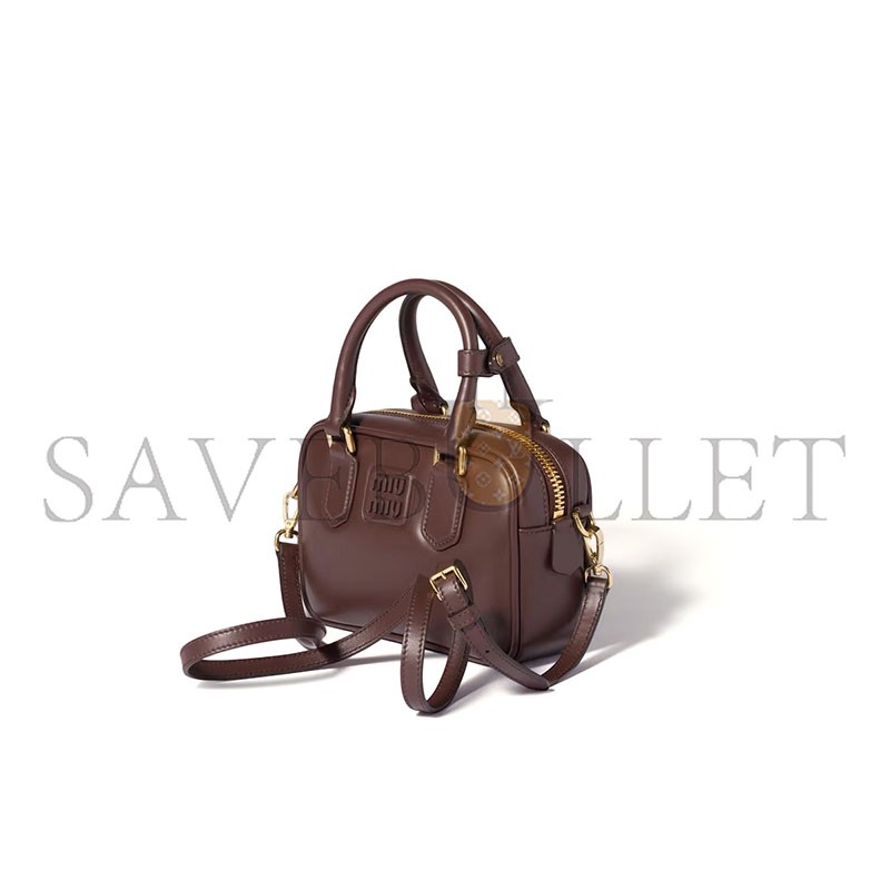 MIU MIU ARCADIE LEATHER HANDBAG 5BB123 (19*13*6cm) MIU MIU ARCADIE LEATHER HANDBAG 5BB123 (19*13*6cm)