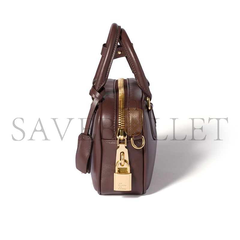 MIU MIU ARCADIE LEATHER HANDBAG 5BB123 (19*13*6cm) MIU MIU ARCADIE LEATHER HANDBAG 5BB123 (19*13*6cm)