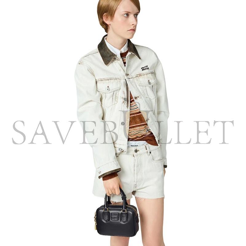 MIU MIU ARCADIE LEATHER HANDBAG 5BB123 (19*13*6cm) MIU MIU ARCADIE LEATHER HANDBAG 5BB123 (19*13*6cm)