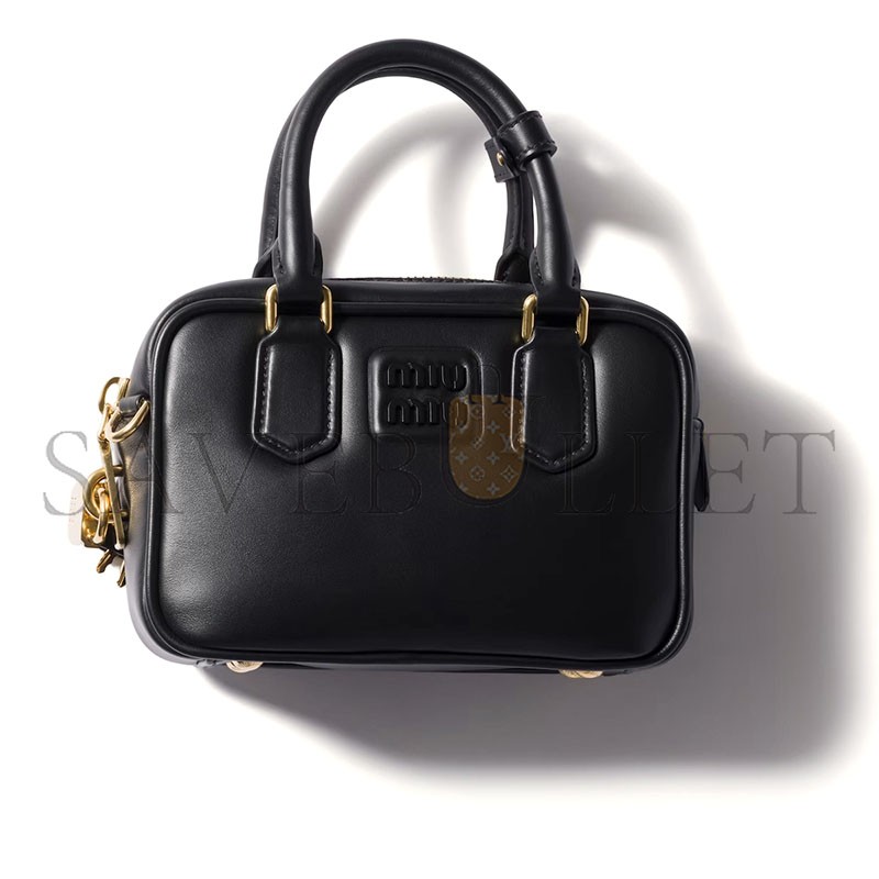 MIU MIU ARCADIE LEATHER HANDBAG 5BB123 (19*13*6cm) MIU MIU ARCADIE LEATHER HANDBAG 5BB123 (19*13*6cm)