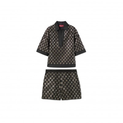 GUCCI WOOL TWEED LAMÉ SUIT 846682