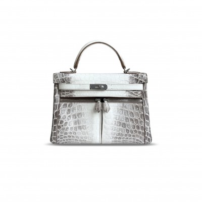 HERMÈS MASTER KELLY 28 MATTE HIMALAYAN NILOTICUS WITH PALLADIUM HARDWARE (28*22*10cm)