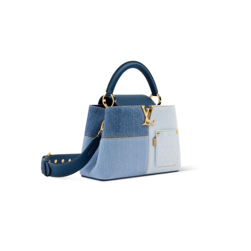 LOUIS VUITTON DENIM CAPUCINES BB M27302 (40*26*23cm) LOUIS VUITTON DENIM CAPUCINES BB M27302 (40*26*23cm)
