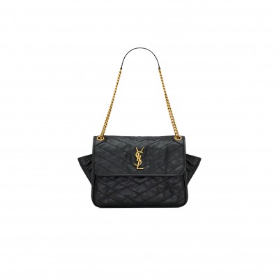 YSL NIKI TRIPOUCH IN VINTAGE LEATHER 8129430EN071000 (28*20.5*13.5cm)