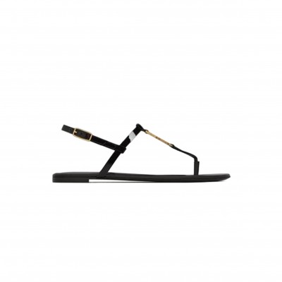 YSL CASSANDRA SANDALS IN PATENT LEATHER 659817AAGKK1000