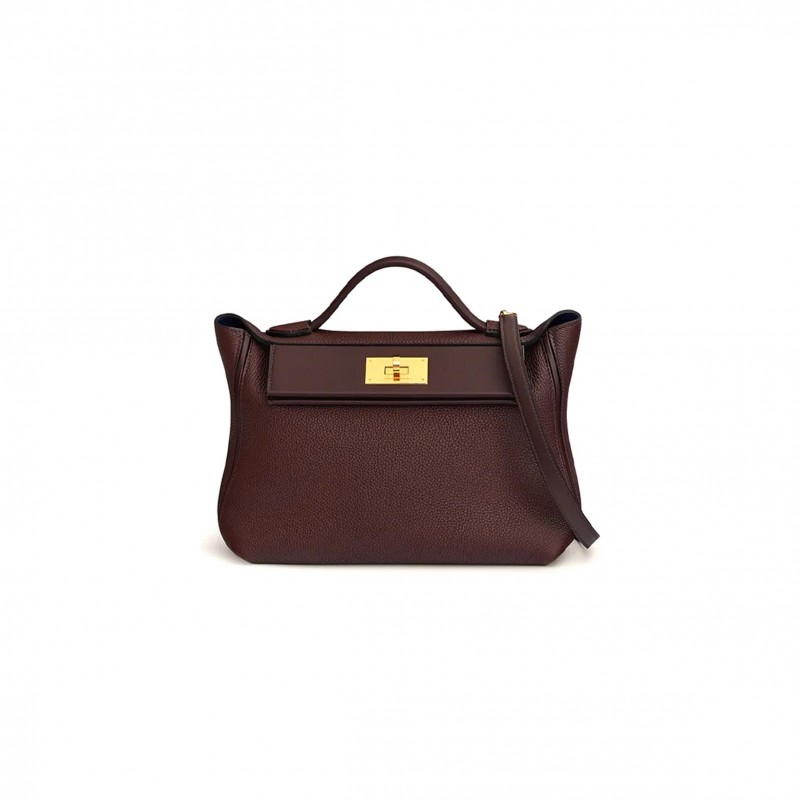 HERMÈS MASTER 2424 29 TOGO AND SWIFT GOLD HARDWARE (29*27*14cm)