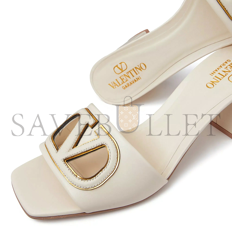 VALENTINO GARAVANI VLOGO CUT-OUT SLIDE SANDAL IN CALFSKIN 60MM 6W2S0IR3RLL_B24 VALENTINO GARAVANI VLOGO CUT-OUT SLIDE SANDAL IN CALFSKIN 60MM 6W2S0IR3RLL_B24