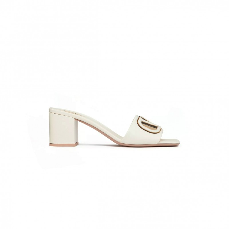 VALENTINO GARAVANI VLOGO CUT-OUT SLIDE SANDAL IN CALFSKIN 60MM 6W2S0IR3RLL_B24 VALENTINO GARAVANI VLOGO CUT-OUT SLIDE SANDAL IN CALFSKIN 60MM 6W2S0IR3RLL_B24