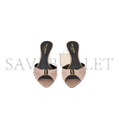 YSL BABYLONE MULES IN SMOOTH LEATHER 86112125V009943 YSL BABYLONE MULES IN SMOOTH LEATHER 86112125V009943