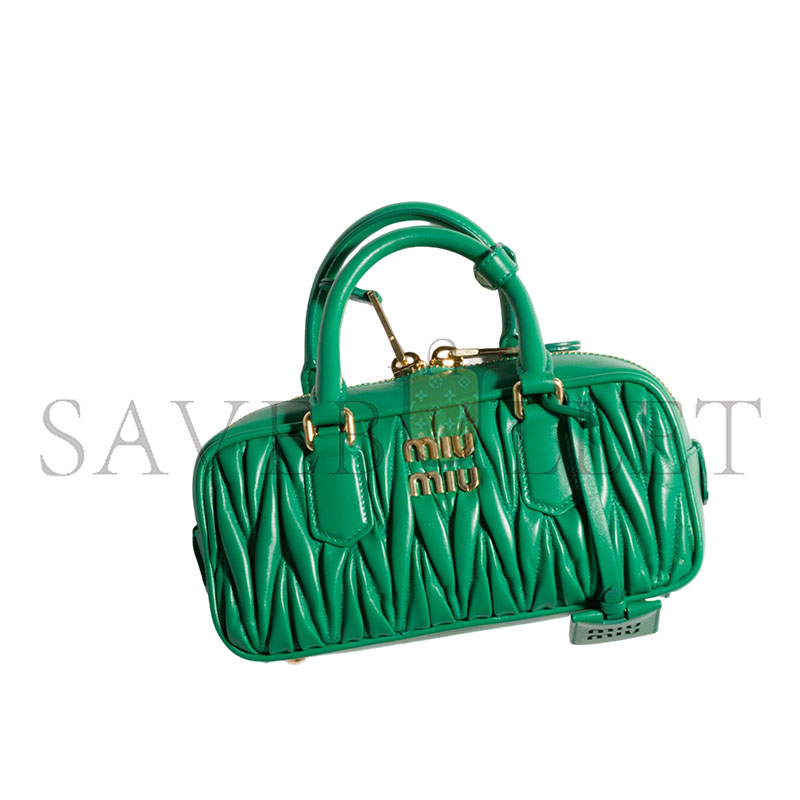MIU MIU ARCADIE MATELASSÉ NAPPA LEATHER HANDBAG 5BB142 (22*10.5*7.5cm)