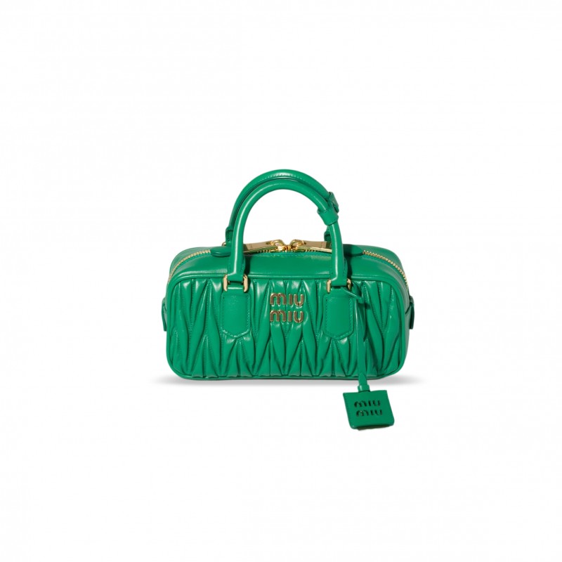 MIU MIU ARCADIE MATELASSÉ NAPPA LEATHER HANDBAG 5BB142 (22*10.5*7.5cm)