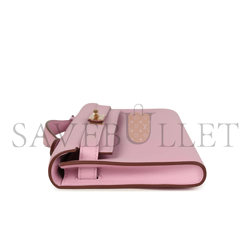 HERMÈS MASTER KELLY CUT MAUVE SYLVESTRE SWIFT ROSE GOLD HARDWARE (31*13.5*2.5cm)