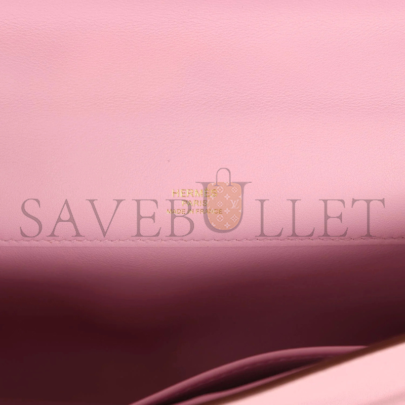HERMÈS MASTER KELLY CUT MAUVE SYLVESTRE SWIFT ROSE GOLD HARDWARE (31*13.5*2.5cm)