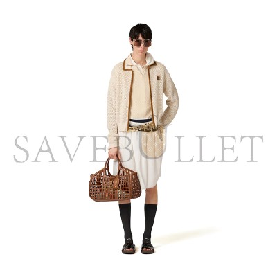 MIU MIU LEATHER BASKET 5BA293 (40*21*15.5cm)