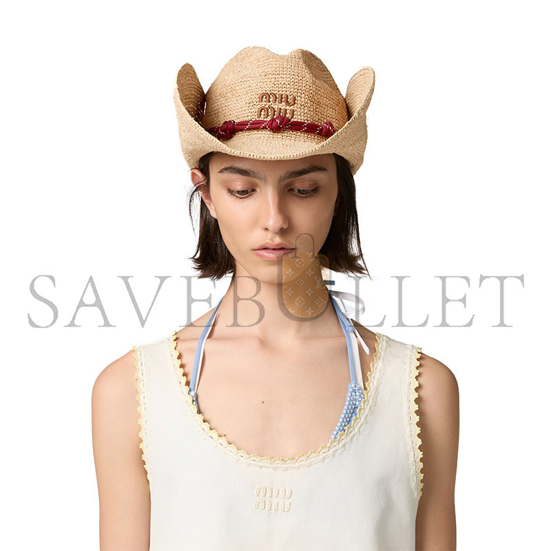 MIU MIU HAT RAFFIA 5HC335 MIU MIU HAT RAFFIA 5HC335