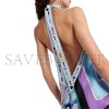 PUCCI VIVARA HALTERNECK SILK MIDI DRESS 