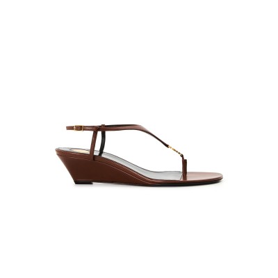 YSL CASSANDRA WEDGE SANDALS 