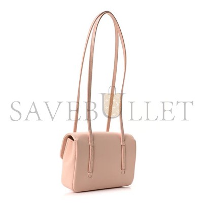 CHANEL SHINY CAVIAR MINI PREPPY COCO SHOULDER BAG LIGHT PINK AS5968 (17*12*4cm)