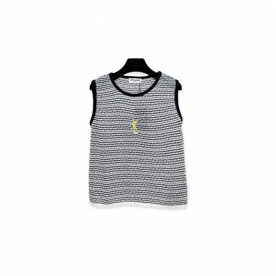 YSL STRIPED KNIT VEST YSL STRIPED KNIT VEST