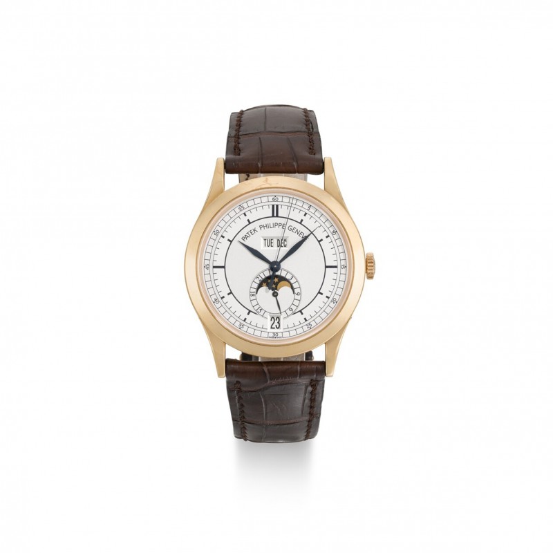 PATEK PHILIPPE 5396R-001 CALATRAVA ANNUAL CALENDAR SECTOR DIAL ROSE GOLD 38.5MM 