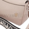 PRADA LEATHER SHOULDER BAG IN NUDE 1BD314 (23*15.5*9cm) 