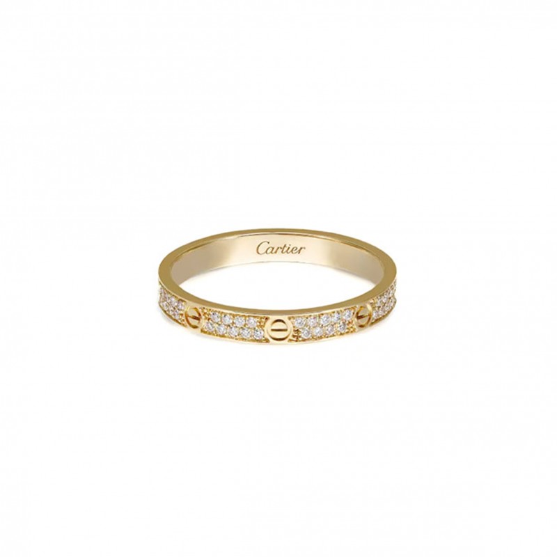 CARTIER LOVE RING MINI MODEL PAVED B4218052 CARTIER LOVE RING MINI MODEL PAVED B4218052