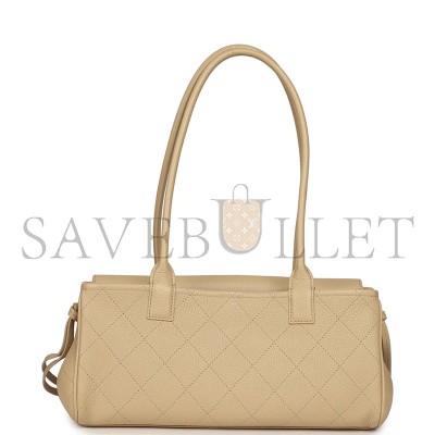 CHANEL SMALL URBAN ESSENTIAL EAST WEST SHOPPING TOTE LIGHT BEIGE CAVIAR GOLD HARDWARE (31*15*12cm) 