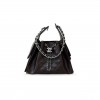 CHANEL SMALL 25 HOBO BAG DARK BROWN SHINY AGED CALFSKIN SILVER HARDWARE AS5293  (30*26*14cm)