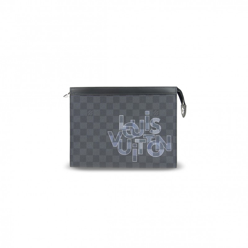LOUIS VUITTON POCHETTE VOYAGE MM WHITE LOGO N41696 (27*21*3cm)