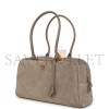 CHANEL LARGE PERFECT BOWLING BAG DARK BEIGE SUEDE GOLD HARDWARE AS62110 (35.5*19*12.5cm)