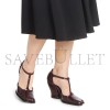 LOEWE ONDA 90MM CROC-EMBOSSED LEATHER T-STRAP PUMPS LONDS01X07