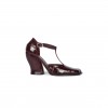 LOEWE ONDA 90MM CROC-EMBOSSED LEATHER T-STRAP PUMPS LONDS01X07
