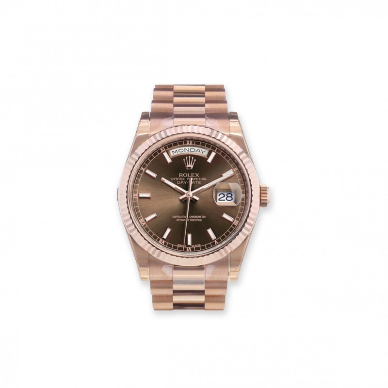 ROLEX DAY-DATE 36 CHOCOLATE ROSE GOLD 118235