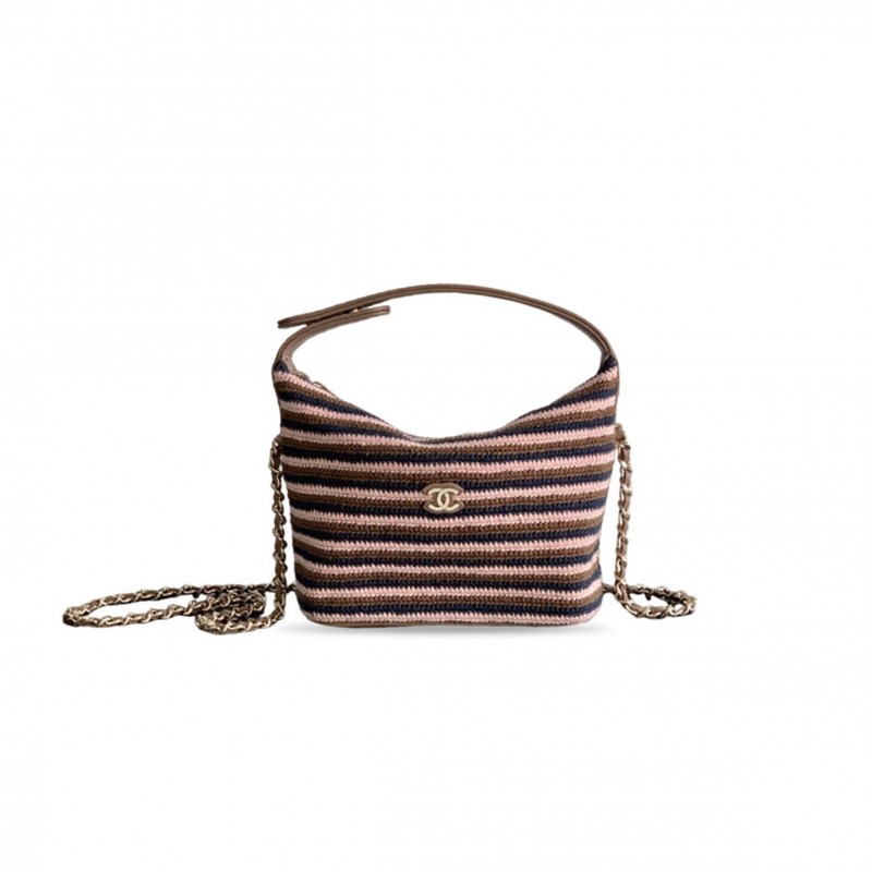 CHANEL HOBO POUCH WITH CHAIN LIGHT (18*13cm)