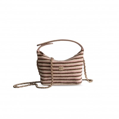 CHANEL HOBO POUCH WITH CHAIN LIGHT  (18*13cm)