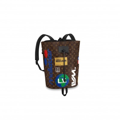 LOUIS VUITTON CHALK BACKPACK MONOGRAM LOGO STORY M44615 (42*31*21cm)