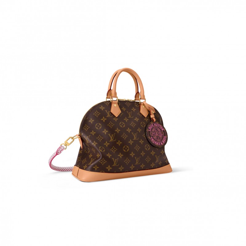 LOUIS VUITTON MONOGRAM ALMA SOFT MM SHOULDER BAG BROWN M27327 (37*28*13.5cm)