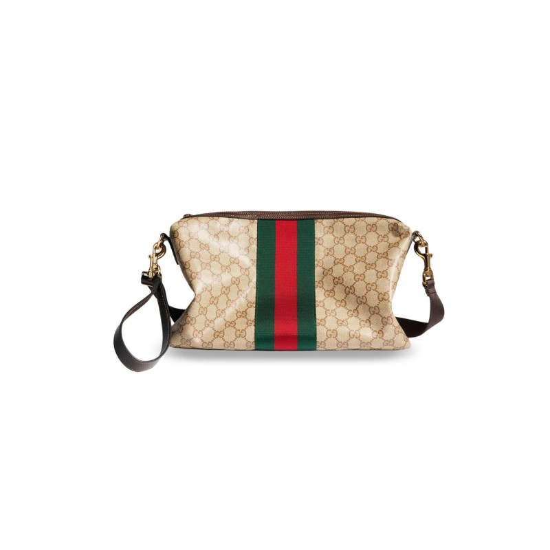 GUCCI MEDIUM GG CROSSBODY BAG WITH WEB A002KX (33*20*6cm) GUCCI MEDIUM GG CROSSBODY BAG WITH WEB A002KX (33*20*6cm)