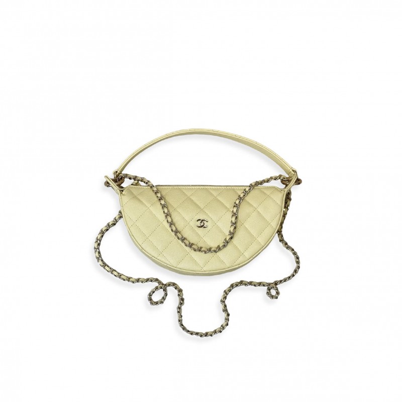 CHANEL CLUTCH WITH CHAIN QUILTED CAVIAR LEATHER HARDWARE (22*15*6cm) 
