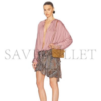 YSL CASSANDRE SMALL CHAIN POUCH IN RAFFIA 819271 (19*12*3cm) YSL CASSANDRE SMALL CHAIN POUCH IN RAFFIA 819271 (19*12*3cm)
