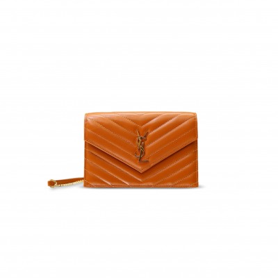 YSL CASSANDRE ENVELOPE CHAIN WALLET IN LAMBSKIN 393953 (19*11.5*4cm) YSL CASSANDRE ENVELOPE CHAIN WALLET IN LAMBSKIN 393953 (19*11.5*4cm)