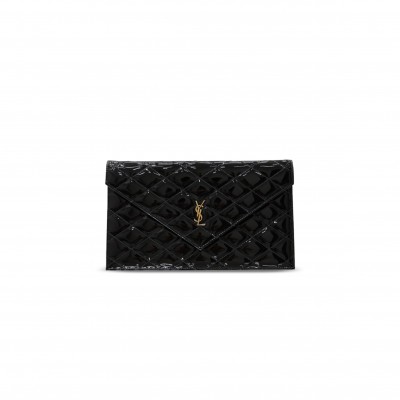 YSL PARIS POUCH IN PATENT LEATHER 869533 (27*16*1cm)