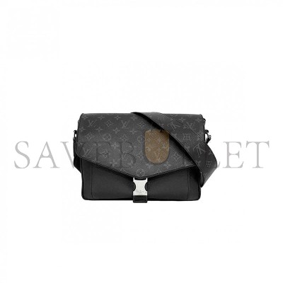 LOUIS VUITTON MASTER SHOULDER BAG BLACK GREY TAIGA RAMA MONOGRAM ECLIPSE M30746  (29*23*11.5cm)