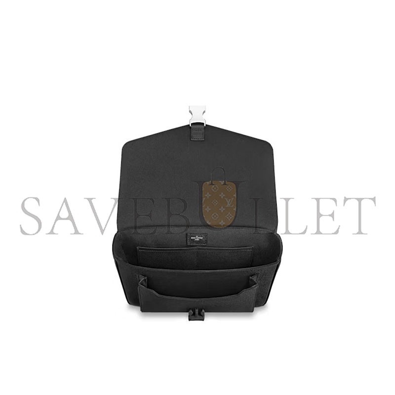 LOUIS VUITTON MASTER SHOULDER BAG BLACK GREY TAIGA RAMA MONOGRAM ECLIPSE M30746  (29*23*11.5cm)