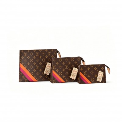 LOUIS VUITTON TRIO TOILET POUCH MON MONOGRAM P01952 (25*20*6cm)