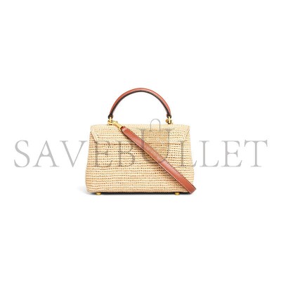CELINE TEEN NINO BAG IN RAFFIA AND CALFSKIN 118112GNQ.02NT (20.5*13*8cm) CELINE TEEN NINO BAG IN RAFFIA AND CALFSKIN 118112GNQ.02NT (20.5*13*8cm)