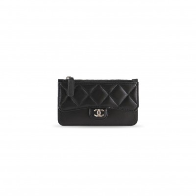 CHANEL MASTER MATELASSE COIN CASE PURSE WALLET LEATHER BLACK AP0374 (13*7.5*1cm) CHANEL MASTER MATELASSE COIN CASE PURSE WALLET LEATHER BLACK AP0374 (13*7.5*1cm)