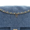 CHANEL DENIM SOUPLISSIMO MAXI FLAP BLUE (38.5*26*11cm) 