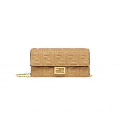 FENDI BAGUETTE CONTINENTAL WITH CHAIN 8M0365 (19*9*1cm) FENDI BAGUETTE CONTINENTAL WITH CHAIN 8M0365 (19*9*1cm)