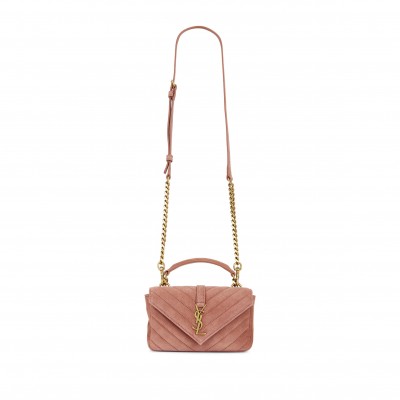 YSL COLLEGE MINI IN SUEDE 7794301U8275922 (20*13*3cm)